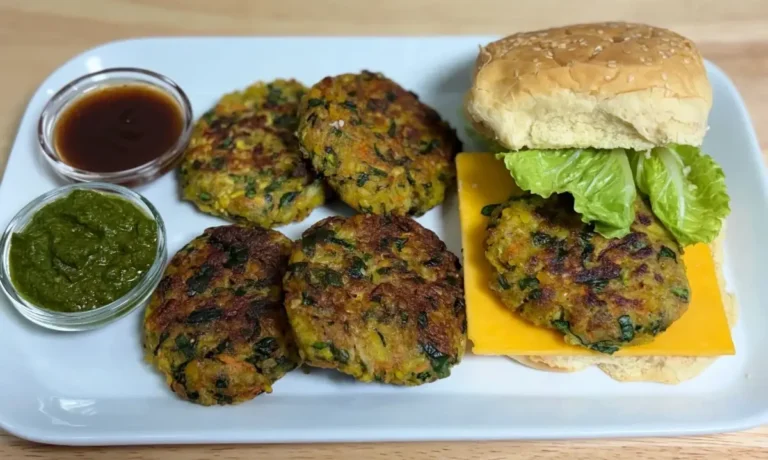 Crispy Vegetable Patties, Nutritious Burger with Moong Dal,Delicious