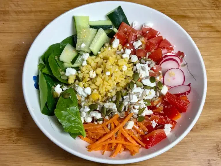 Moong Dal Salad with Home Made Dressing, Healthy, Fresh, & Delicious